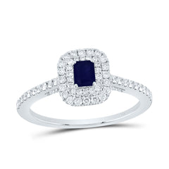 1/2CTW-DIA ANA M 4.2*3.2MM EM-BS NAT GEM EMERALD RING