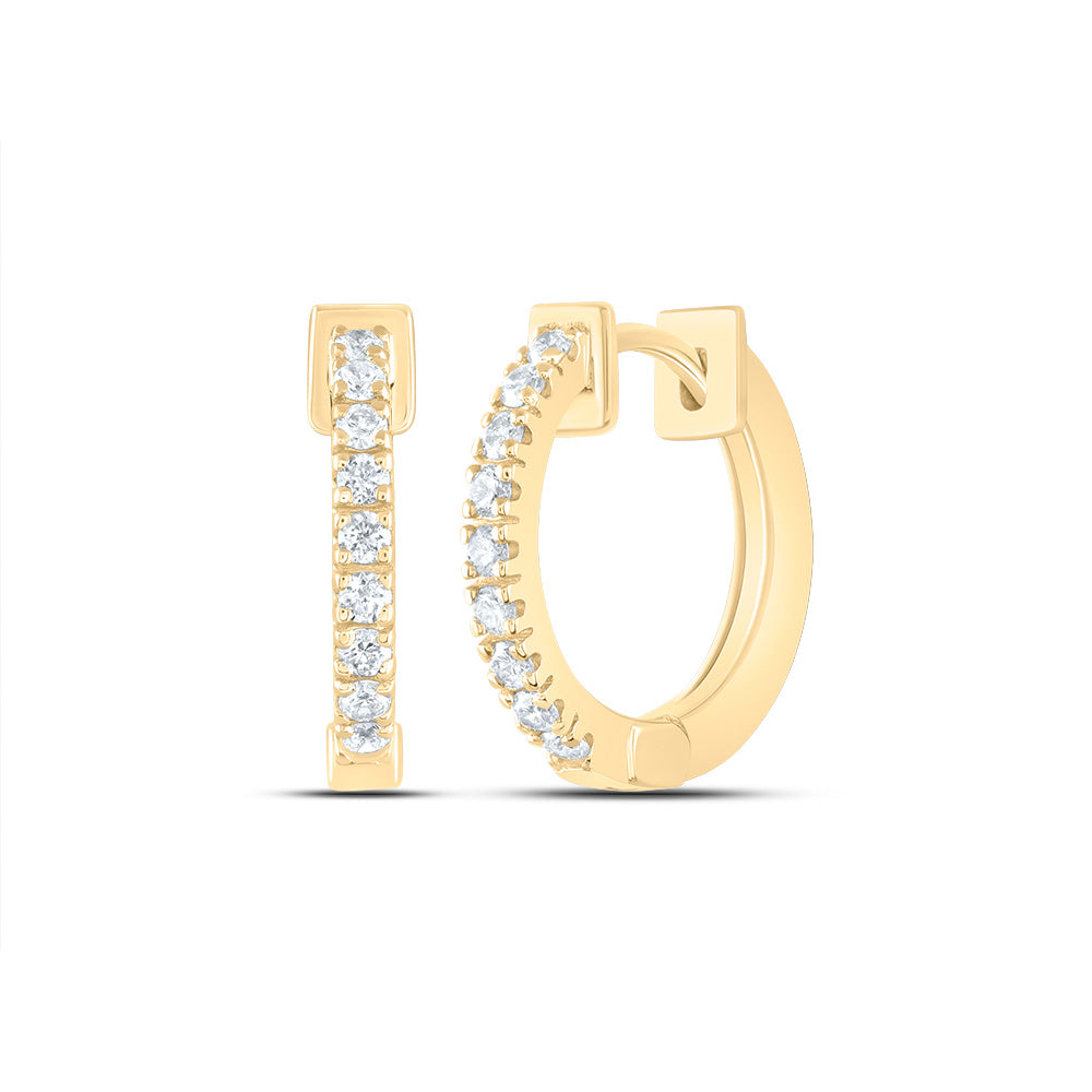 1/4CTW-DIA CN FASHION HOOP EARRING
