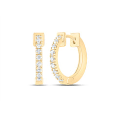 1/4CTW-DIA CN FASHION HOOP EARRING