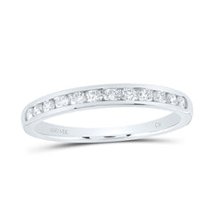 14K White Gold 3/8 CTW-Natural Diamond Fashion Ladies Band 1.91 Gram