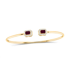 1/4CTW-DIA ANA M 5X3MM EM-RU NAT GEM BANGLE