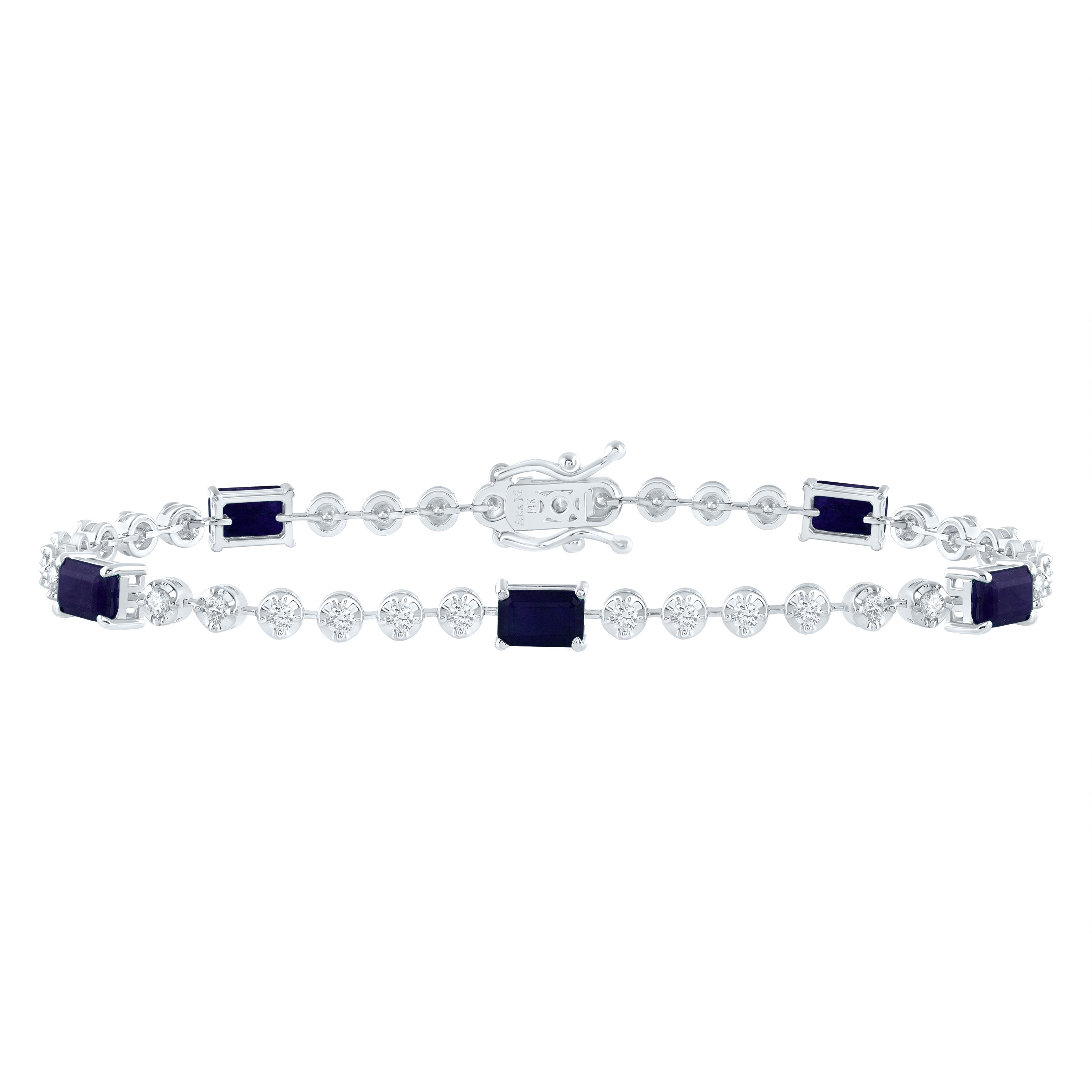 1CTW-DIA ANA M 4 CTW EM-BS NAT GEM FASHION BRACELET (7 INCH)