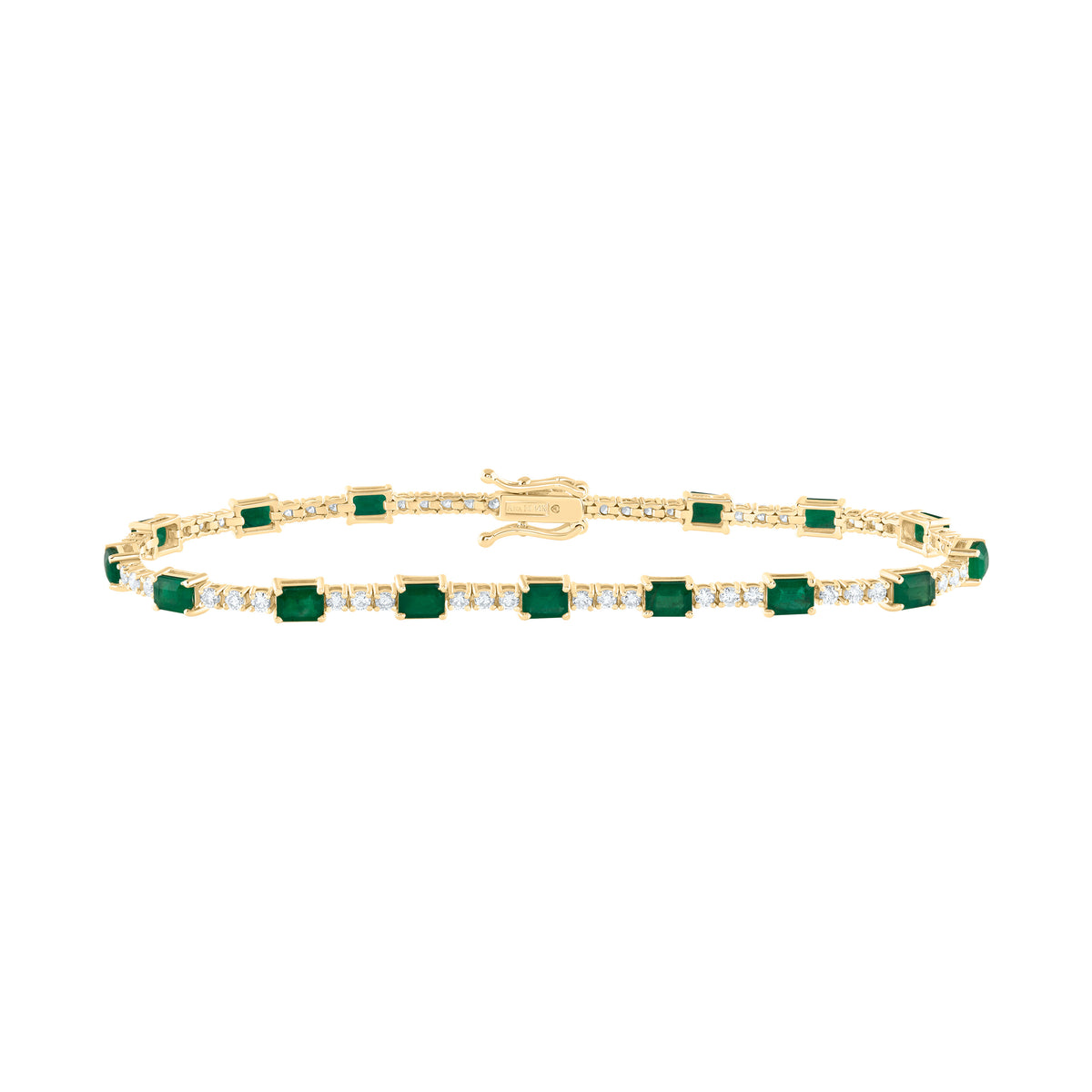 1CTW-DIA ANA M 2 7/8CTW EM-EM NAT GEM FASHION BRACELET (7 INCH)