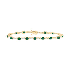 1CTW-DIA ANA M 2 7/8CTW EM-EM NAT GEM FASHION BRACELET (7 INCH)