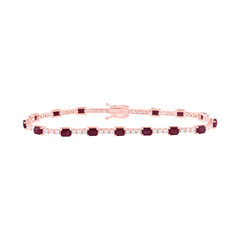 1CTW-DIA ANA M 4 1/2CTW EM-RU NAT GEM FASHION BRACELET (7 INCH)
