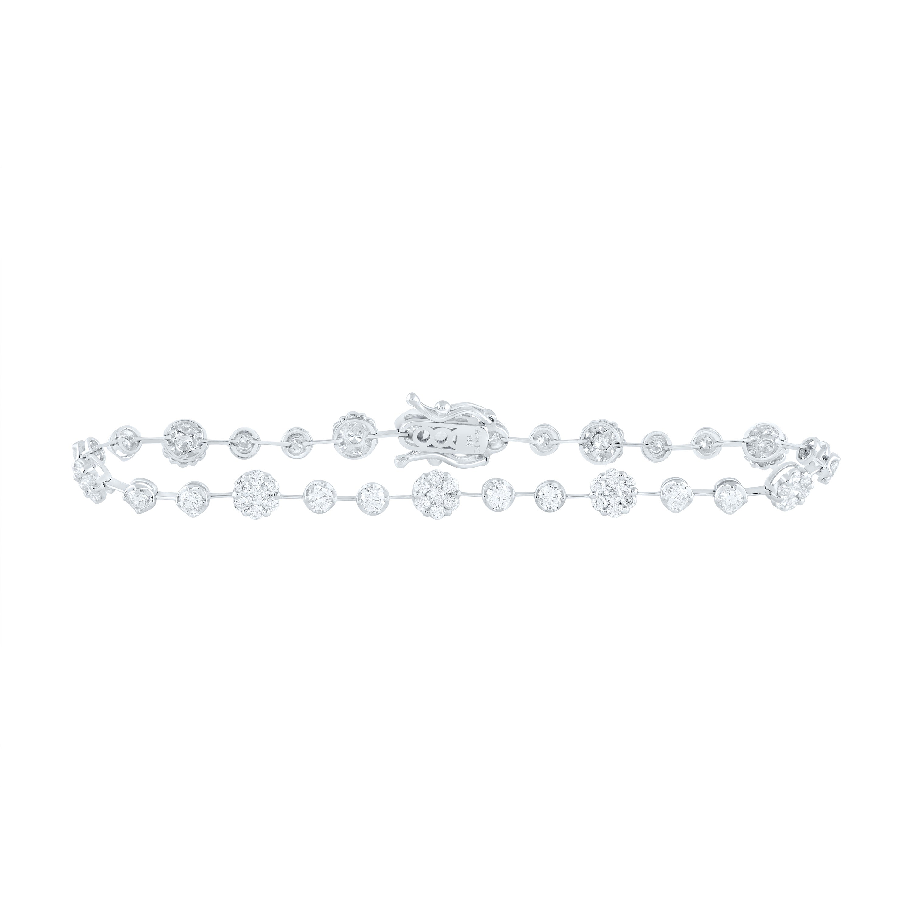 2 1/2CTW-DIA ANA M FASHION FLOWER BRACELET (7 INCH)
