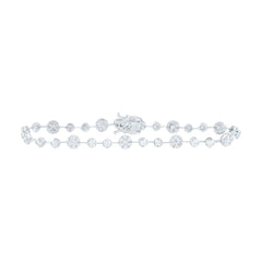 2 1/2CTW-DIA ANA M FASHION FLOWER BRACELET (7 INCH)