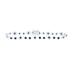 7/8CTW-DIA ANA M 2 CTW RD-BS NAT GEM FASHION FLOWER BRACELET (7 INCH)