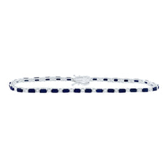 14K White Gold 1 CTW-Natural Diamond 4 1/4 CTWbag-Bs Natural Gemstone Fashion Bracelet (7 Inch ) 5.62 Gram