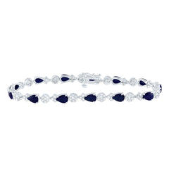 1 5/8CTW-DIA ANA M 5 7/8CTW PS-BS NAT GEM FASHION FLOWER BRACELET (7 INCH)