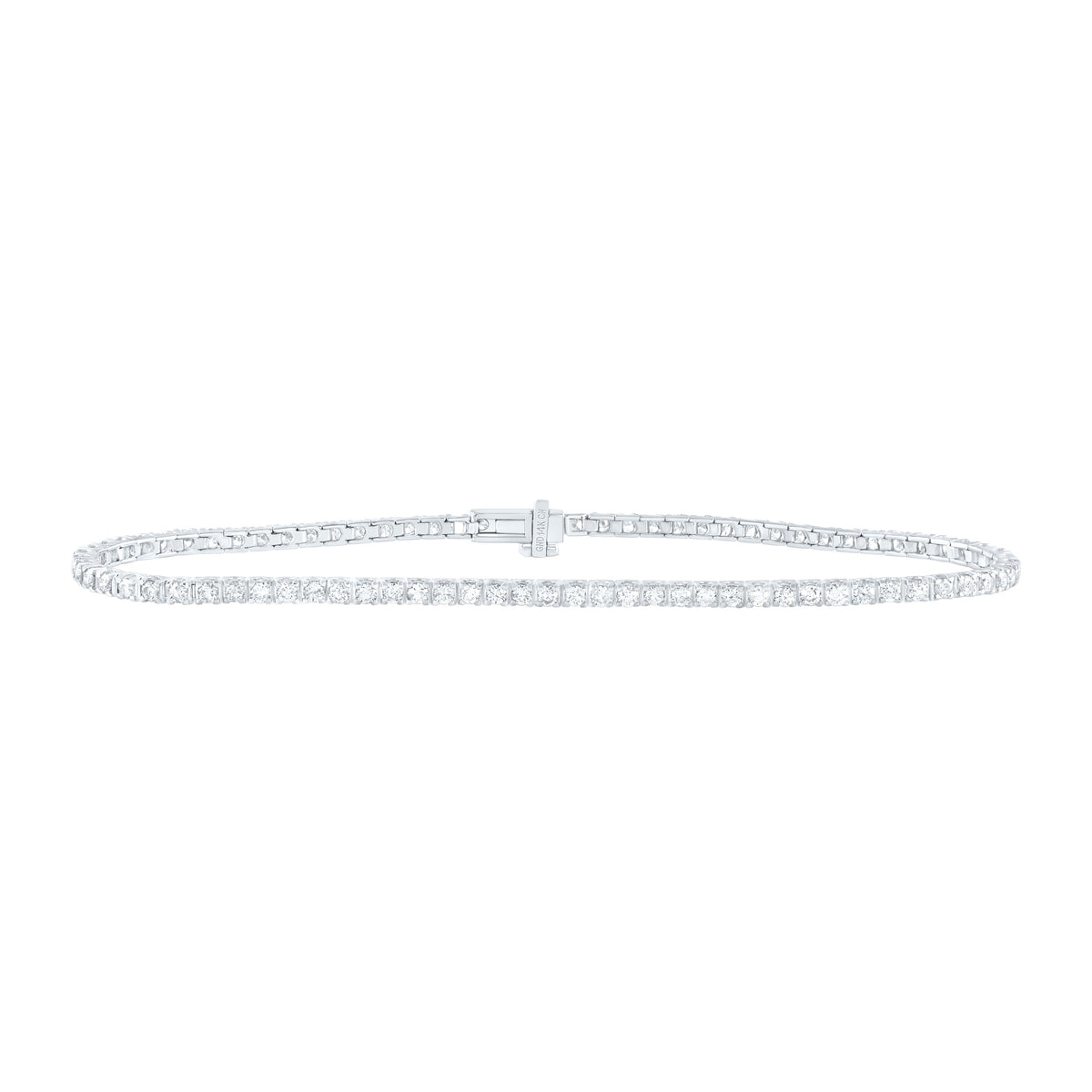 14K White Gold 1 3/4 CTW-Natural Diamond Fashion Tennis Bracelet (7 Inch ) 4.72 Gram