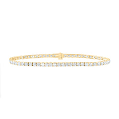 14K Yellow Gold 3 1/3 CTW-Natural Diamond Fashion Tennis Bracelet (7 Inch ) 5.26 Gram