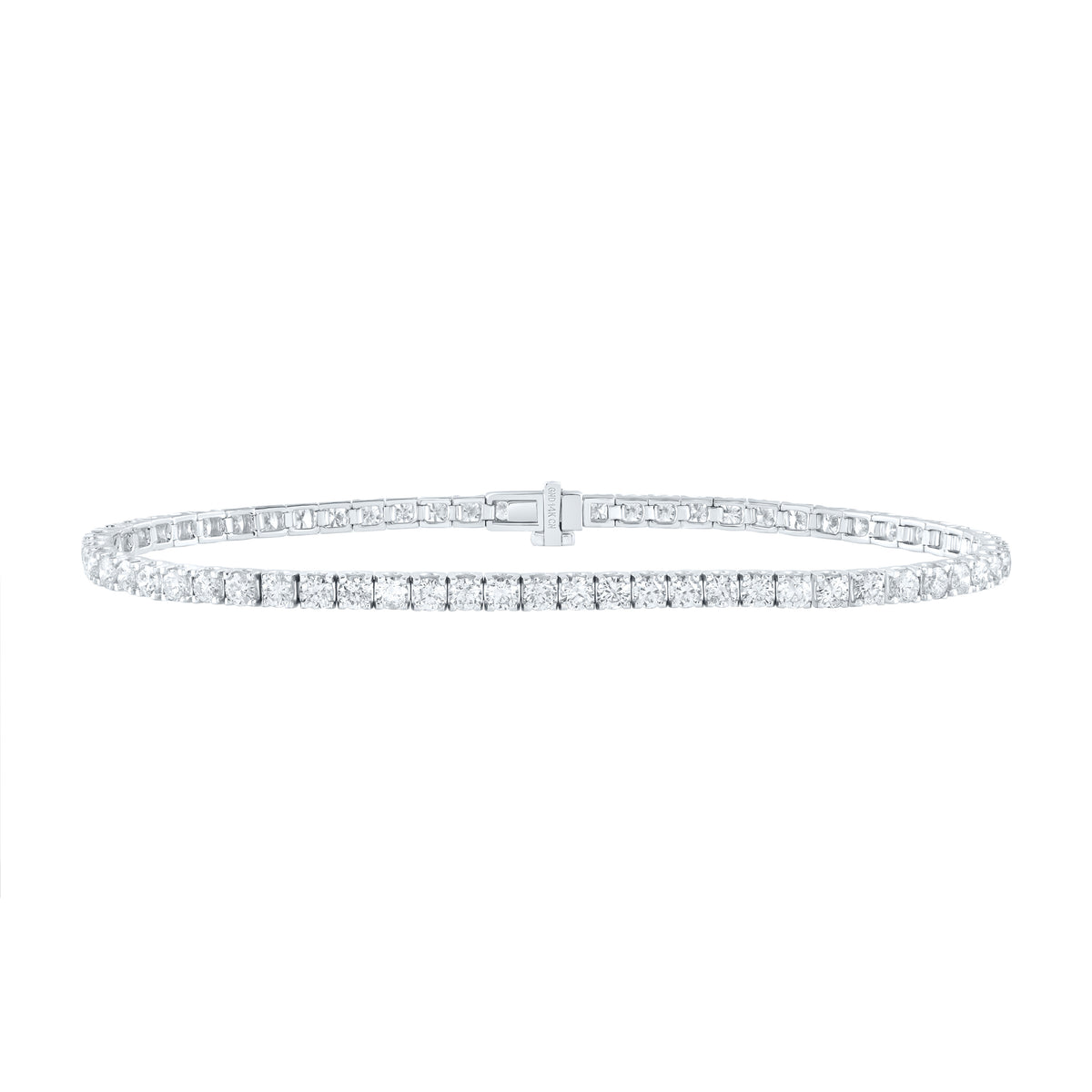 14K White Gold 3 1/3 CTW-Natural Diamond Fashion Tennis Bracelet (7 Inch ) 4.87 Gram