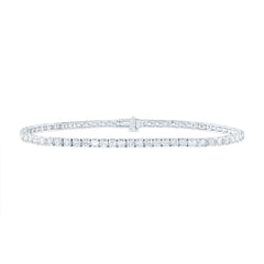14K White Gold 3 1/3 CTW-Natural Diamond Fashion Tennis Bracelet (7 Inch ) 4.87 Gram