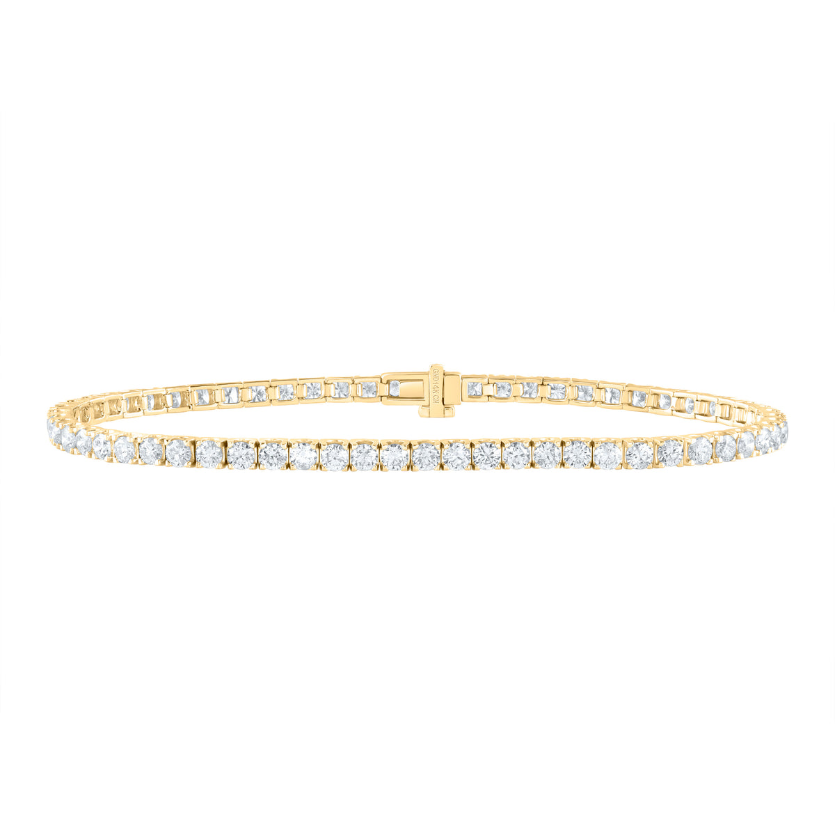 14K Yellow Gold 4 CTW-Natural Diamond Fashion Tennis Bracelet (7 Inch ) 6.56 Gram