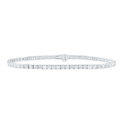 14K White Gold 4 CTW-Natural Diamond Fashion Tennis Bracelet (7 Inch ) 6.17 Gram