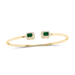 1/4CTW-DIA ANA M 5X3MM EM-EM NAT GEM BANGLE