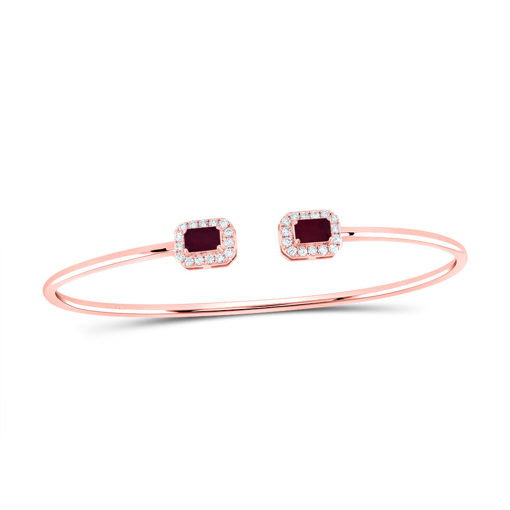 1/4CTW-DIA ANA M 5X3MM EM-RU NAT GEM BANGLE