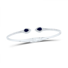 5/8CTW-DIA ANA M 1/2CTW PS-BS NAT GEM PEAR BANGLE