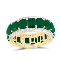 5/8 CTW-DIA ANA M 7 3/4CTW-OC-EM NAT GEM BAND