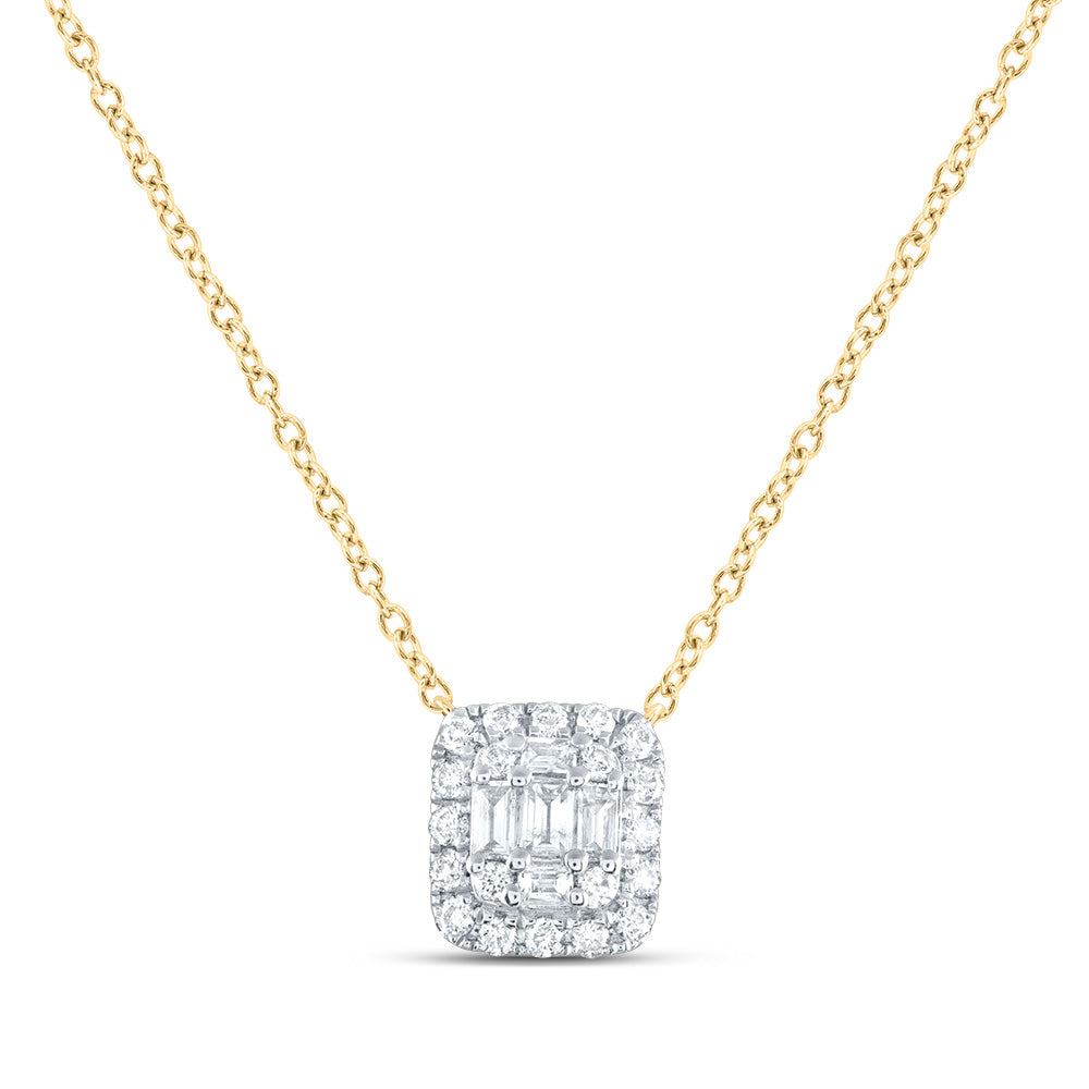 1/3 CTW-DIA ANA M FASHION CUSHION NECKLACE(18 INCH)