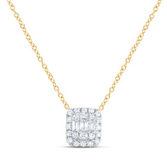 1/3 CTW-DIA ANA M FASHION CUSHION NECKLACE(18 INCH)