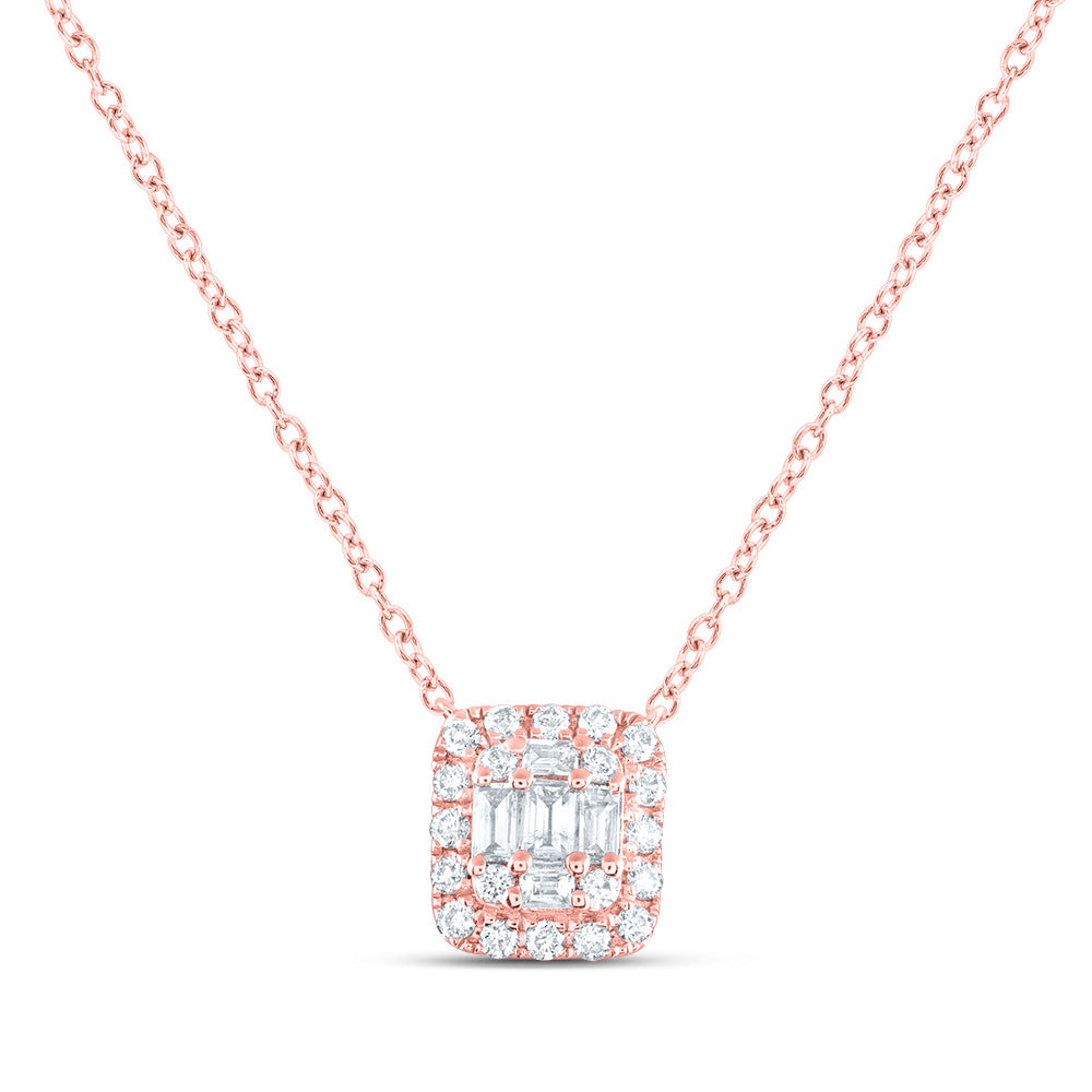1/3 CTW-DIA ANA M FASHION CUSHION NECKLACE(18 INCH)