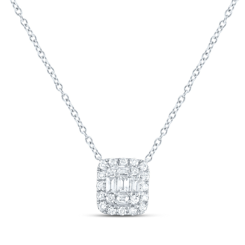 1/3 CTW-DIA ANA M FASHION CUSHION NECKLACE(18 INCH)