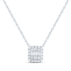 1/3 CTW-DIA ANA M FASHION CUSHION NECKLACE(18 INCH)