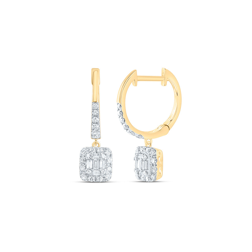 1/2CTW-DIA ANA M FASHION CUSHION DANGLING EARRING