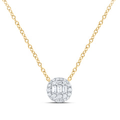 1/4CTW-DIA ANA M FASHION ROUND NECKLACE(18 INCH)