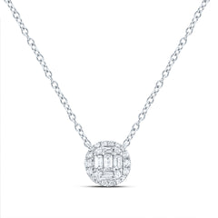 1/4CTW-DIA ANA M FASHION ROUND NECKLACE(18 INCH)
