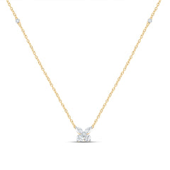1/3CTW-DIA ANA M FASHION FLOWER NECKLACE(18 INCH)