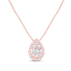 1/2 CTW-DIA ANA M FASHION PEAR NECKLACE(18 INCH)