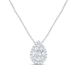 1/2 CTW-DIA ANA M FASHION PEAR NECKLACE(18 INCH)