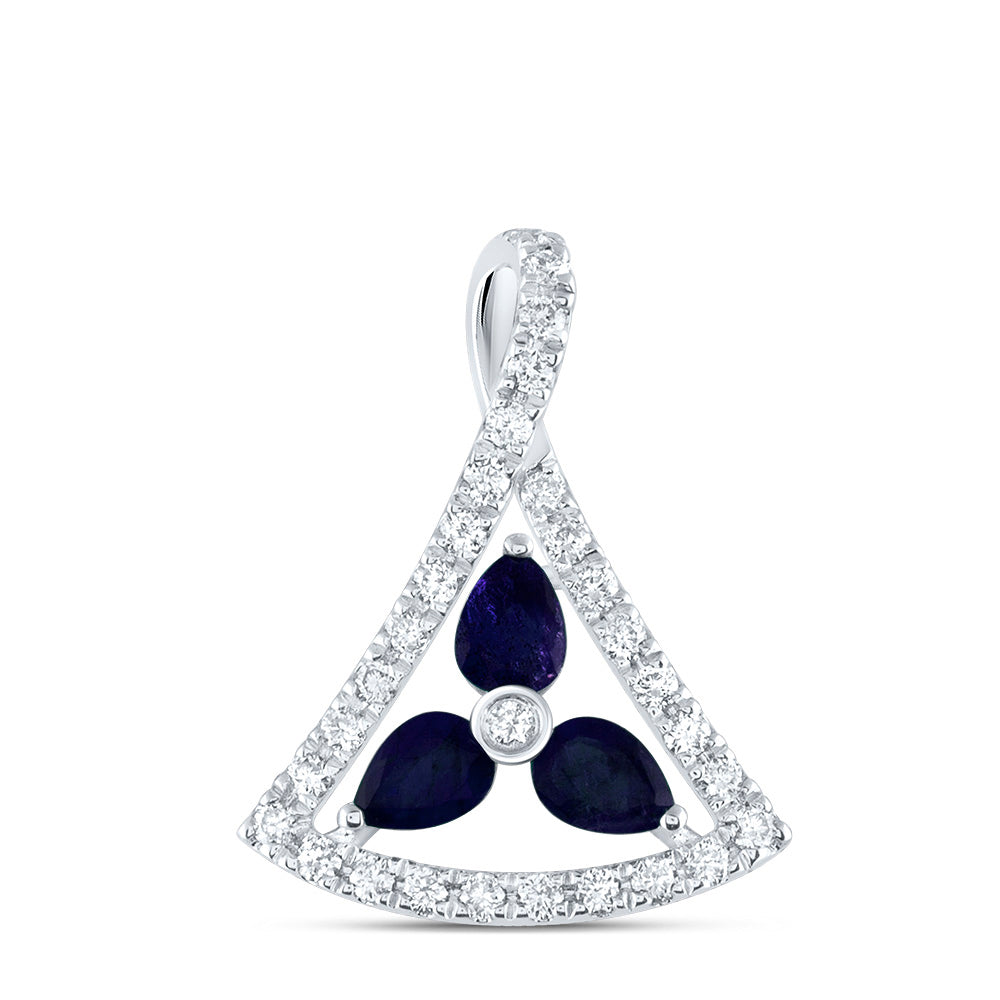 1/5CTW-DIA ANA M 1/3CTW-PS-BS  NAT GEM PENDANT