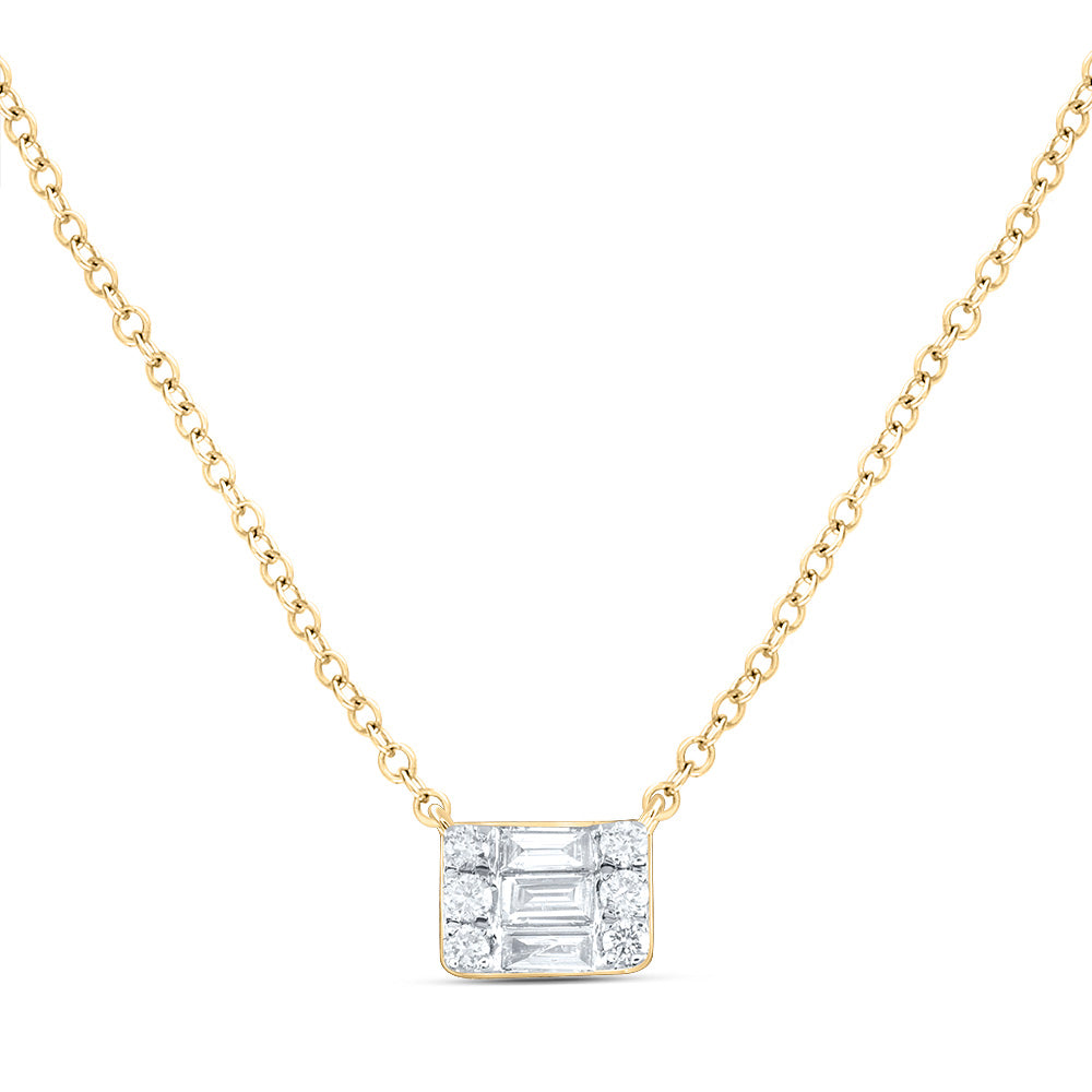 1/5CTW-DIA ANA M FASHION BAGUETTE NECKLACE (18 INCH)