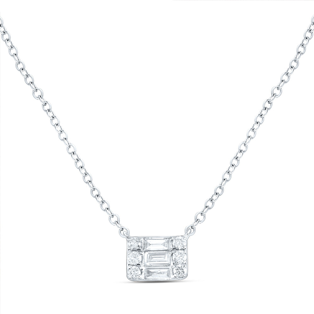 1/5CTW-DIA ANA M FASHION BAGUETTE NECKLACE (18 INCH)