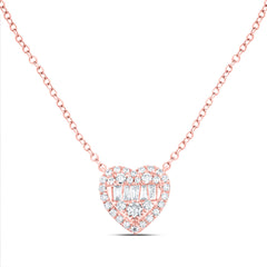1/2 CTW-DIA ANA M FASHION HEART NECKLACE (18 INCH)