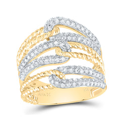 14K Yellow Gold 3/4 CTW-Natural Diamond Fashion Ring 6.19 Gram