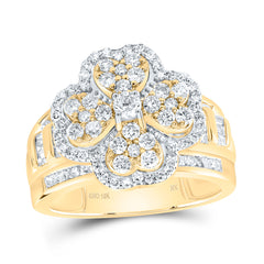 1 3/8CTW-DIA NK FASHION HEART CLOVER RING