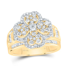 1 3/8CTW-DIA NK FASHION HEART CLOVER RING
