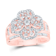 1 3/8CTW-DIA NK FASHION HEART CLOVER RING