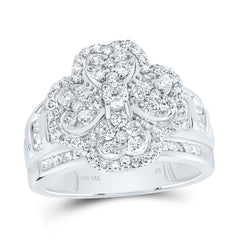 1 3/8CTW-DIA NK FASHION HEART CLOVER RING