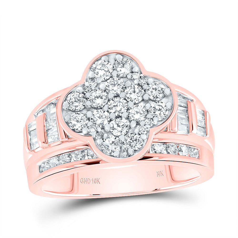 1 1/4CTW-DIA NK FASHION CLOVER RING