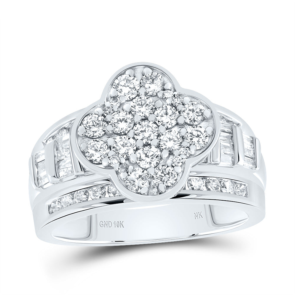 1 1/4CTW-DIA NK FASHION CLOVER RING