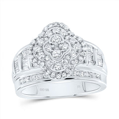 1 CTW-DIA NK FASHION CLOVER RING