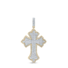 2CTW-DIA NK CROSS MENS CHARM