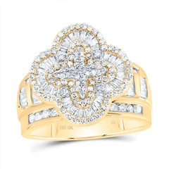 1 CTW-DIA NK FASHION CLOVER RING