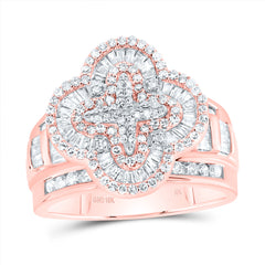1 CTW-DIA NK FASHION CLOVER RING